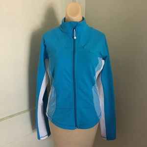 Lululemon Blue/White Gingham Zip Up Jacket
